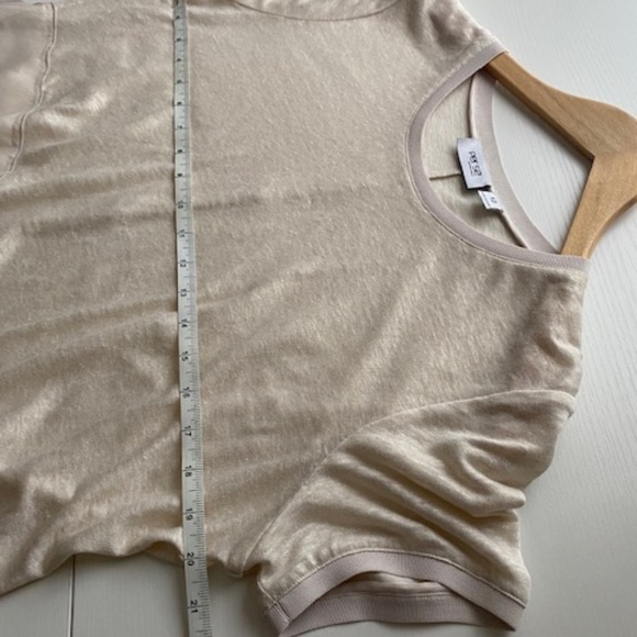 PER SE by Carlisle Women Linen Tunic Asymmetrical Sheer Hem Size 12 - Picture 10 of 12